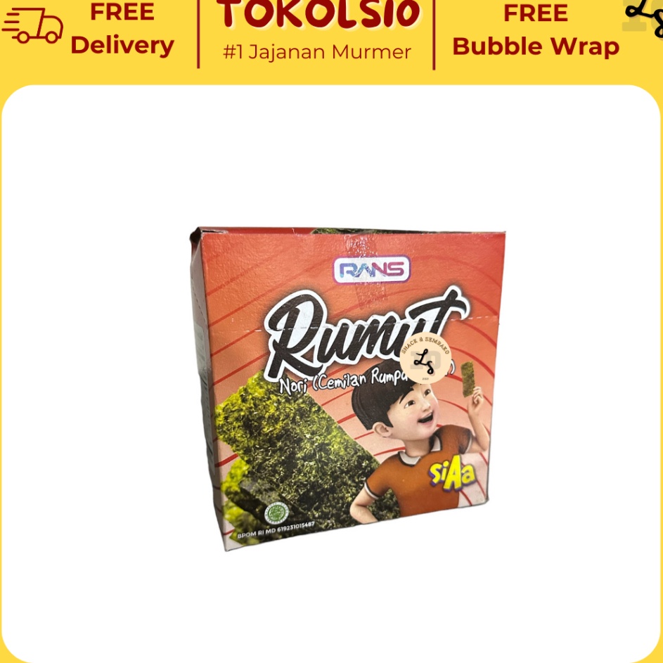 

Model Terkini Rumut Nori Cemilan Rumput Laut RANS 1 Pack Isi 12 pcs I85