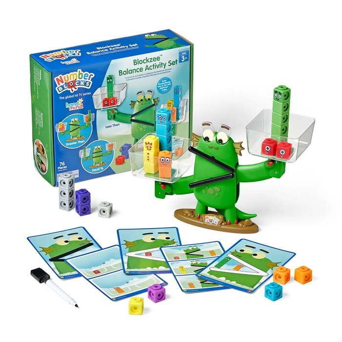 Hand2Mind - Numberblocks Blockzee Balance Scale Activity Set, Belajar Menimbang Berat Barang
