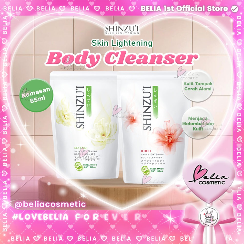 ❤ BELIA ❤ SHINZUI Skin Lightening Body Cleanser 85 mL | Kemasan Praktis | Body Wash | Sabun Cair | K