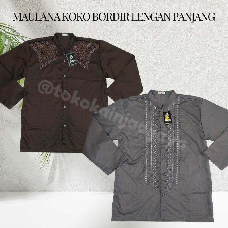Baju koko bordir warna lengan panjang / baju koko bordir / baju taqwa bordir / baju koko lengan panj