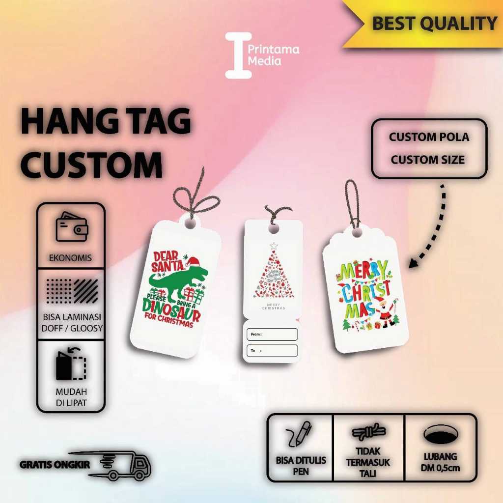 

Cetak Hang Tag Custom - Label Hang Tag - A3+