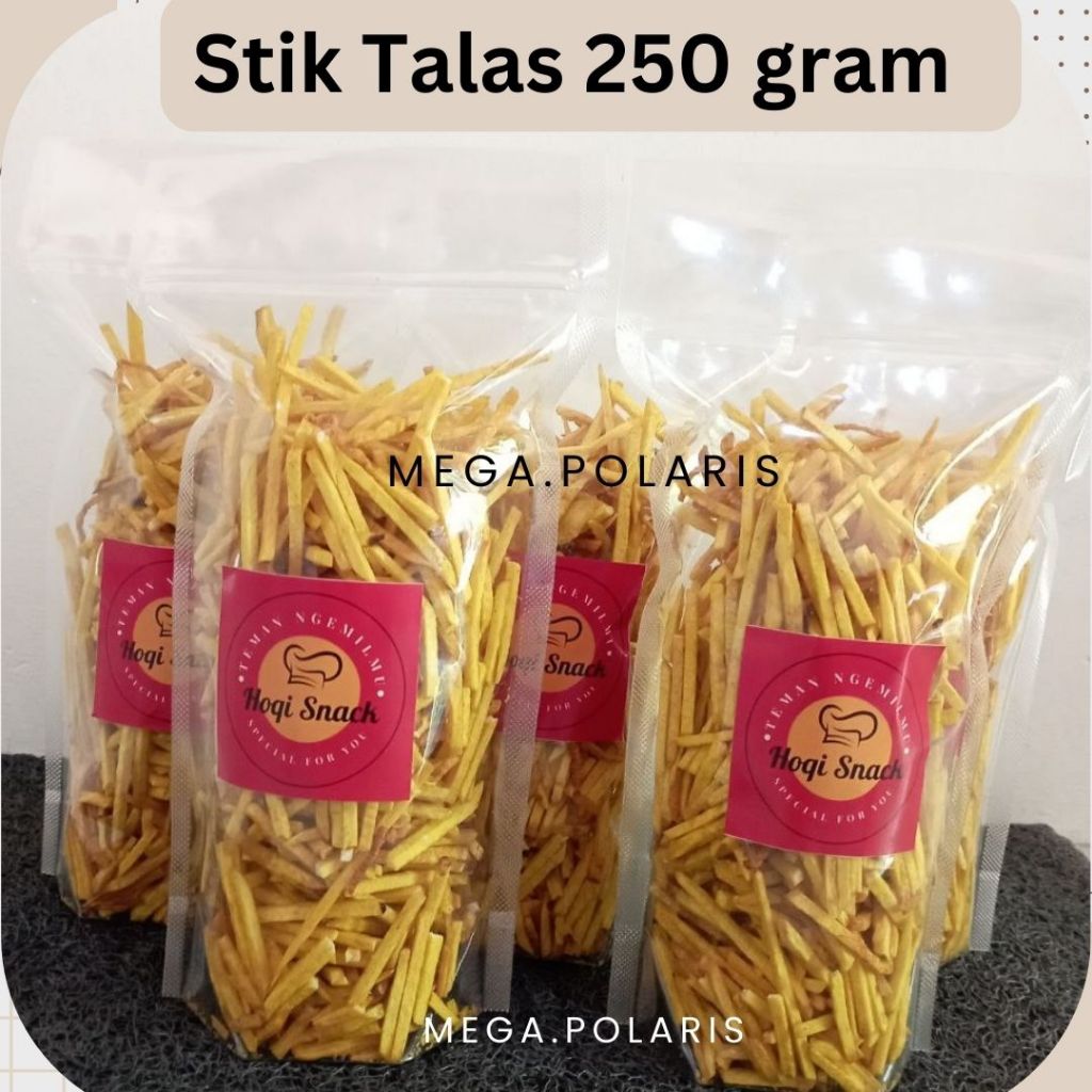 

KERIPIK STIK TALAS 250gr - KERIPIK TALAS BOGOR - KRIPIK TALAS STICK