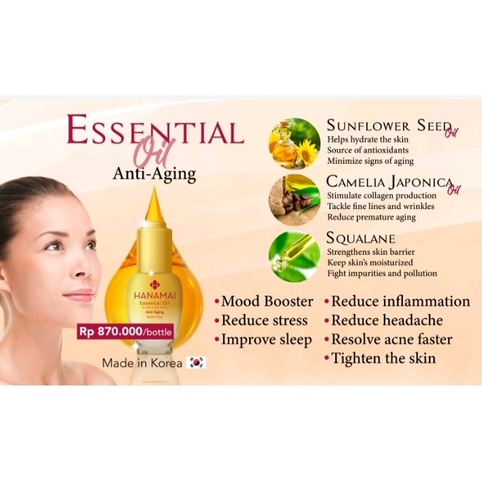 HANAMAI ESSENTIAL OIL / PURE RADIANT SOAP / SLIMMING CREAM / HANAMAI SERUM / HANAMAI BODY GLOW