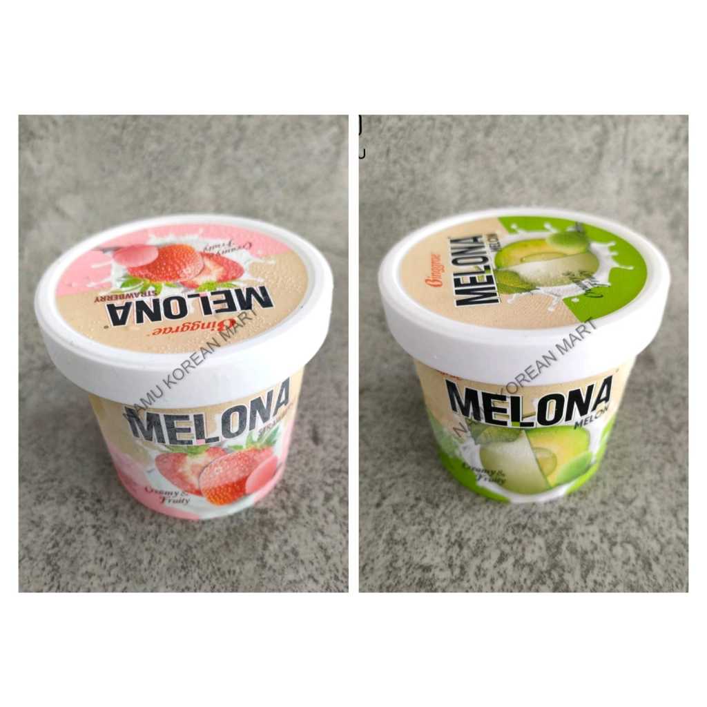 Binggrae Melona Melon Mini Cup 110ml / Melona Strawberry Mini Cup 110ml / Es Krim Rasa Melon / Es Kr