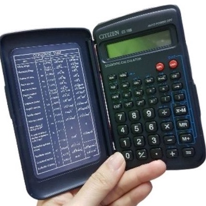 

pe Readystock KALKULATOR CITIZEN CT18 scientific calculator 12 digits trigonometric flip cover F74