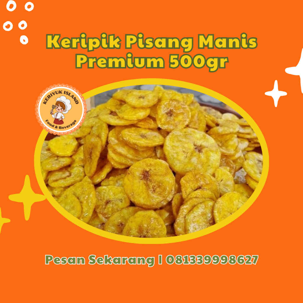 

Keripik Pisang Manis / Pisang Koin / Pisang Madu Premium 500gr | Keriyuk Island