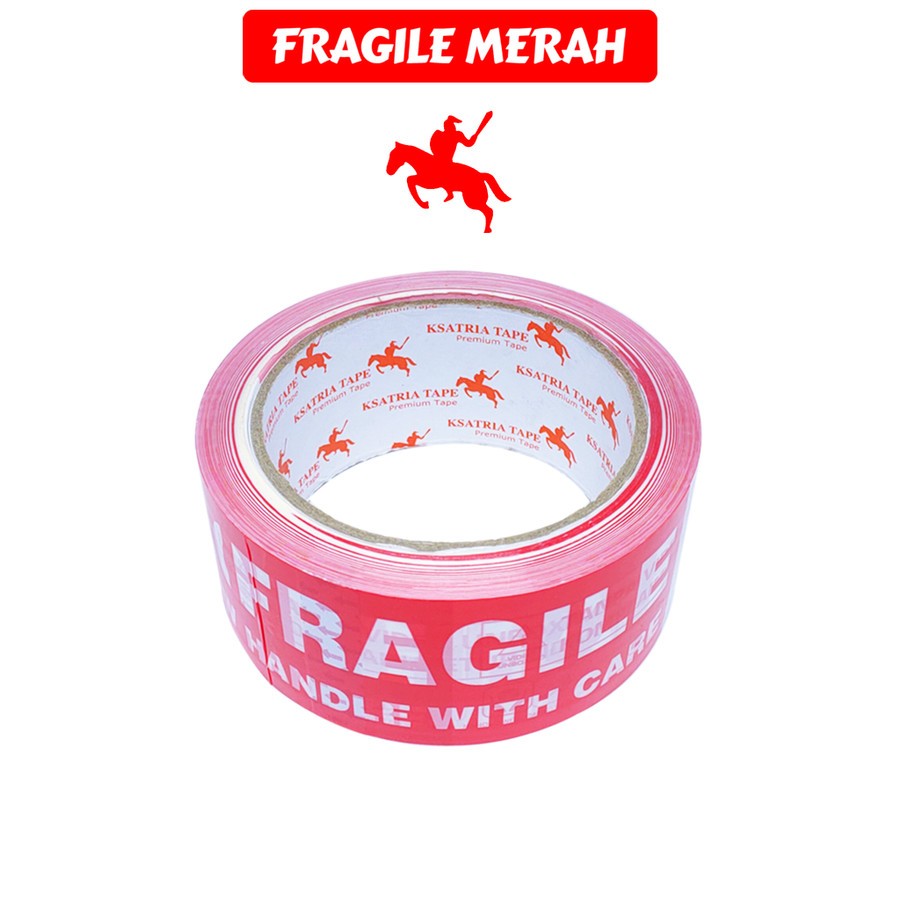 

Lakban Fragile Merah Tape 45mm x 60 Yard