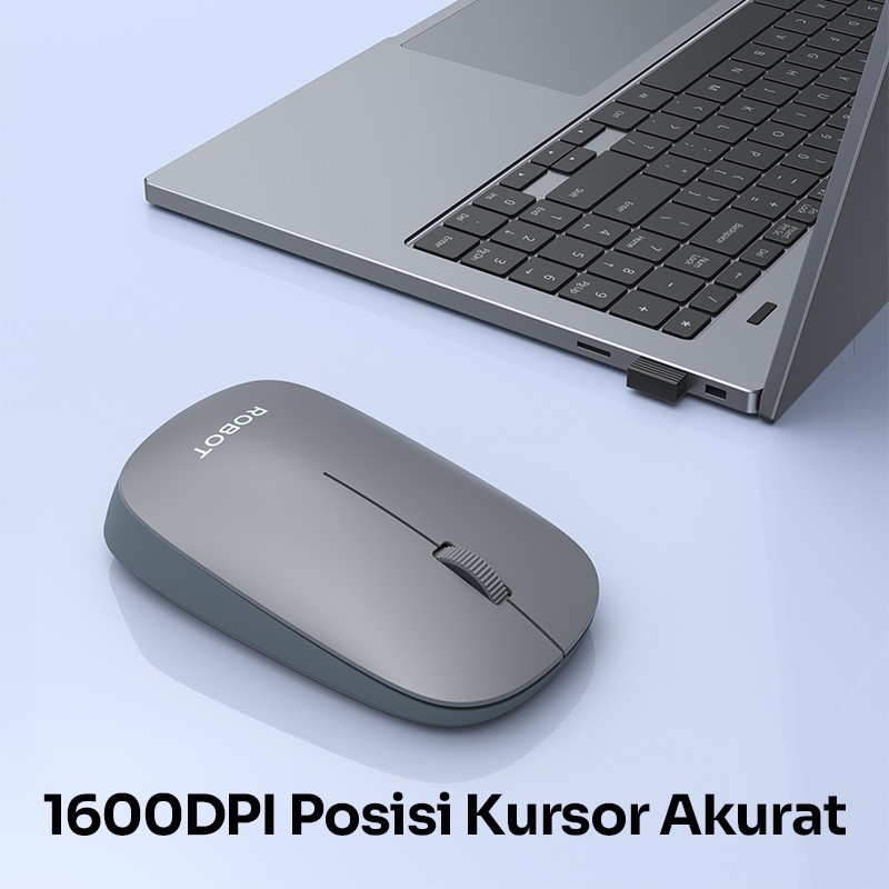 Mouse Wirelles ROBOT M390 Silent optical mouse M390 Grey