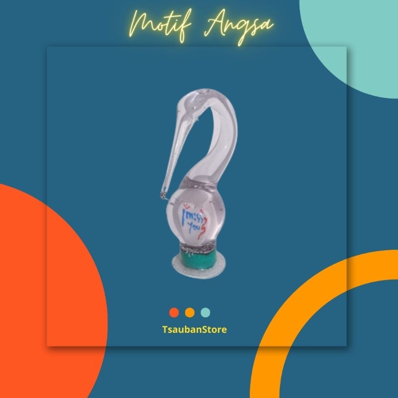 Hiasan Dinding Motif Angsa Pajangan Lemari kristal Dekorasi Ruangan