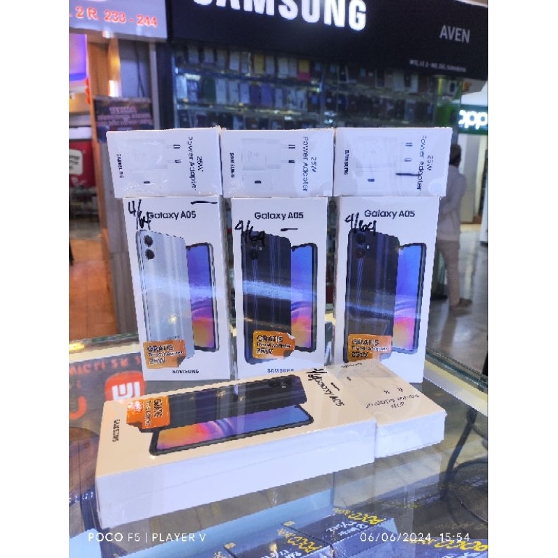 Samsung A05 Ram 4GB Internal 64GB Baru Segel Garansi Resmi 12Bulan Bonus Power Adaptor 25W