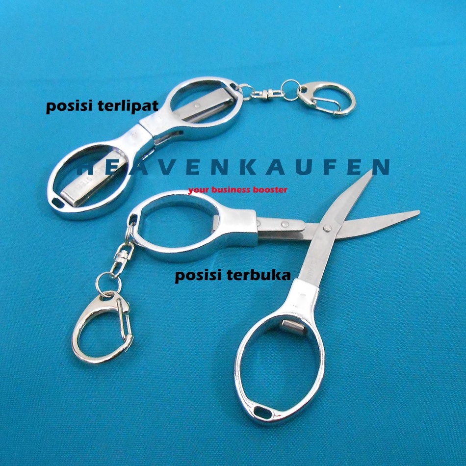 

KODE P34Y Gunting Lipat Mini Kecil Unik Lucu Stainless Steel Travel Trip Scissors Merek PIN