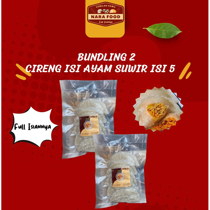 

BUNDLING 2 isi 5 Cireng Ayam Suwir Pedas Gurih