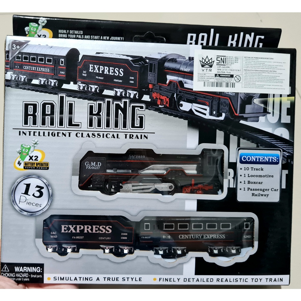 Rail King Intelligent Classical Train Set (13 Pcs)