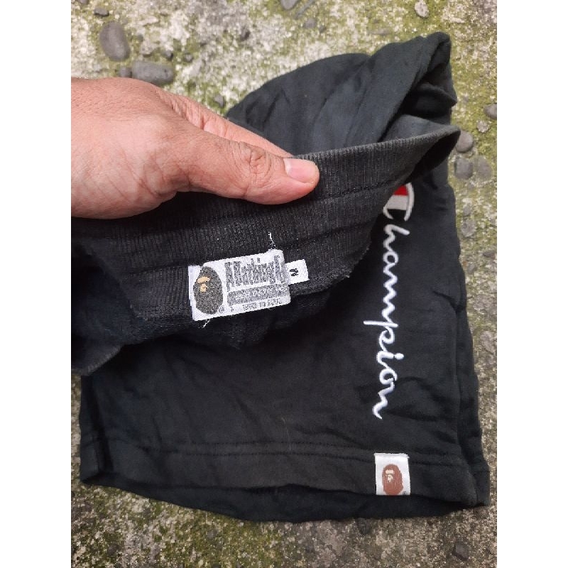 celana pendek bape x champion original second