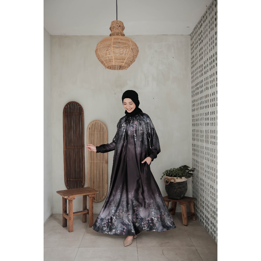 Naila Dress | Gamis Silk Dewasa by At_Muflih