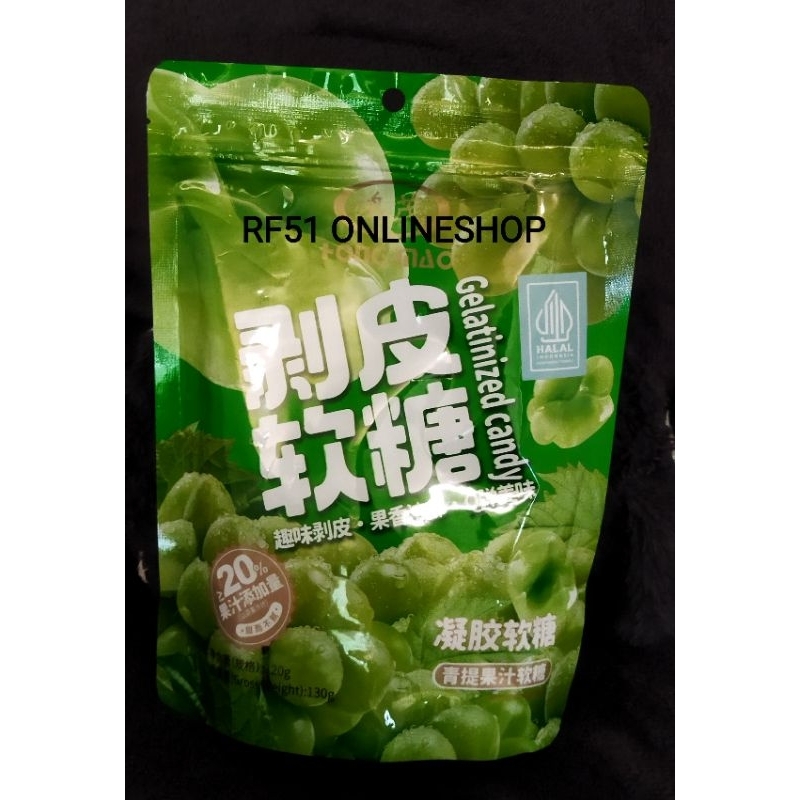 

GELATINIZED CANDY JELLY RASA ANGGUR HIJAU 120gr
