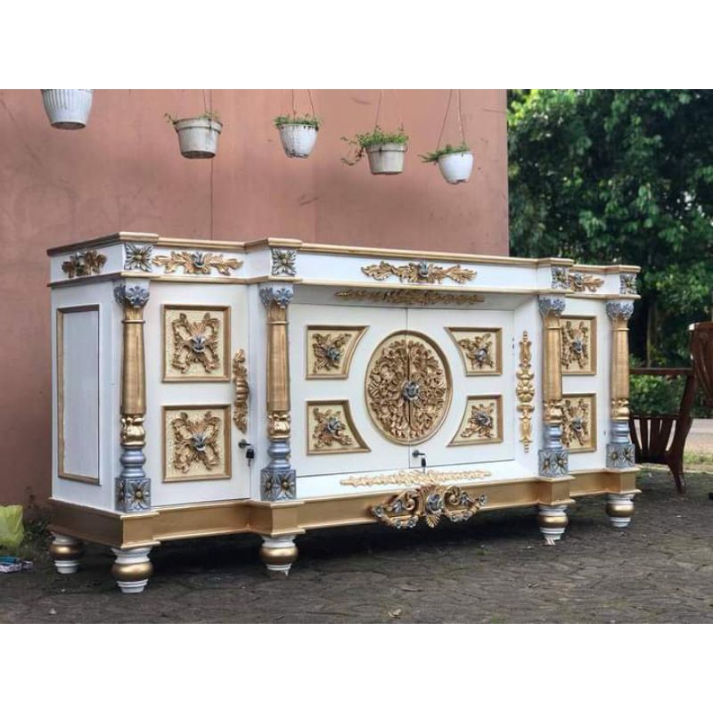 bufet tv Nusantara/bufet pendek /bufet tv ukir jepara