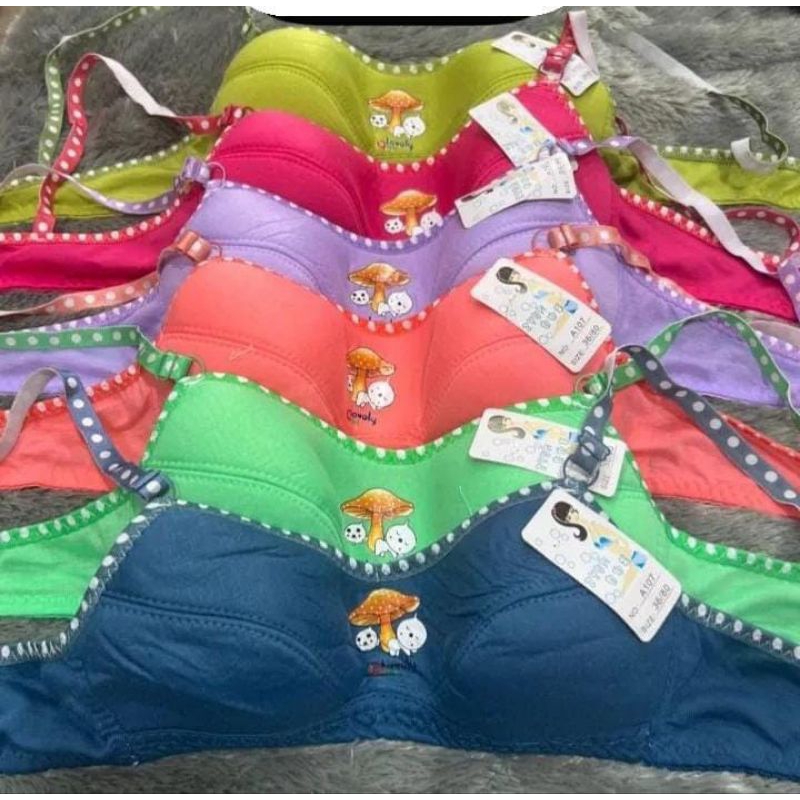 Lusinan 6PCS Bra remaja jamur/BH anak remaja