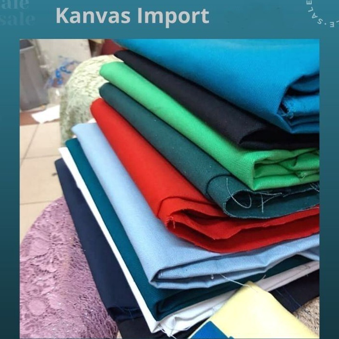 Banyak Peminat Promo 1212 Sale Kain kanvas Kain kanvas polos Kain kanvas import meteran Kain canvas 