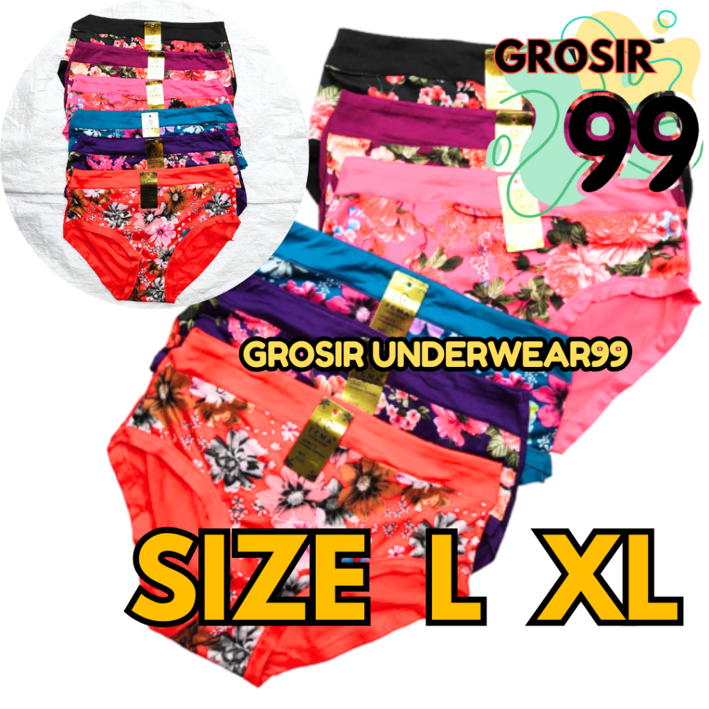 12 PCS CD Celana Dalam Wanita Cewek Dewasa Remaja PREMIUM Impor Fema Wenrou GROSIR99