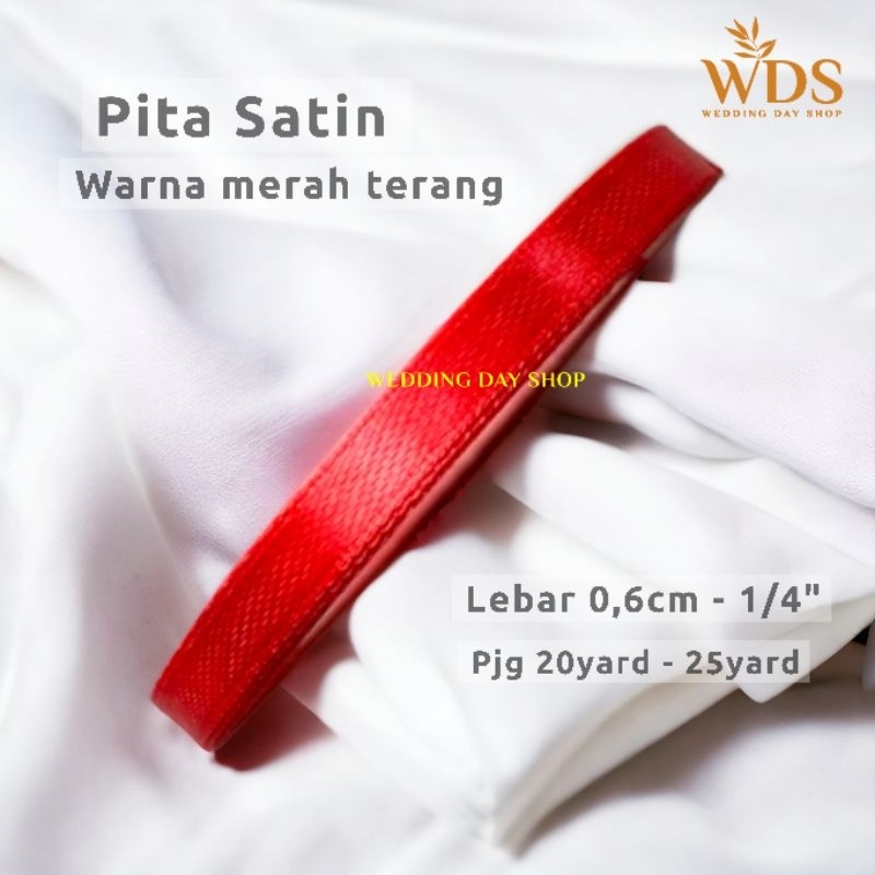 

WDS PITA SATIN MERAH TERANG 0,6CM - 1/4"INCH