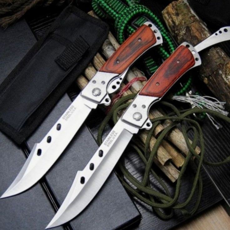 Harga Termurah PISAU LIPAT SAKU USA STAINLESS SURVIVAL