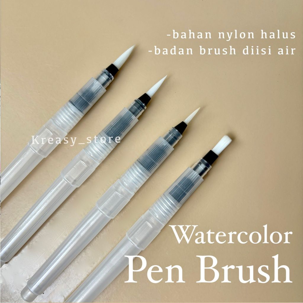 

Watercolor Fountain Pen Brush - Kuas Pipet Air - Kuas Untuk Lukis Cat Air - Pen Brush Nylon - Kuas Kukis Bahan Nylon Bagus