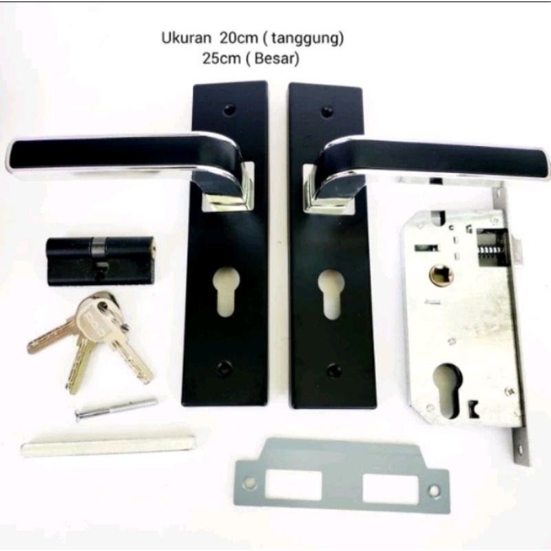 Kunci pintu rumah 25cm BESAR kotak handle pintu rumah 1set kunci