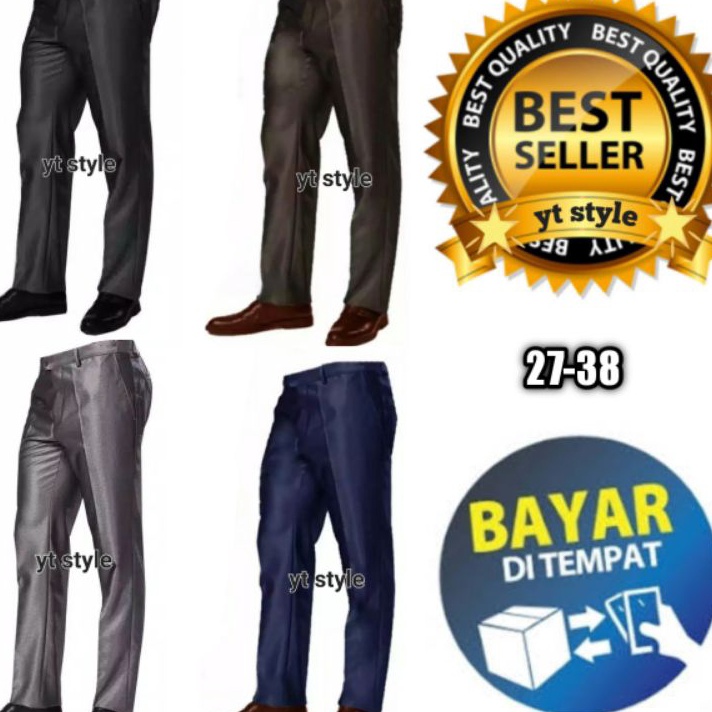 New celana bahan mengkilat pria murah  celana bahan mengkilap pria  celana bahan pria  celana pria  