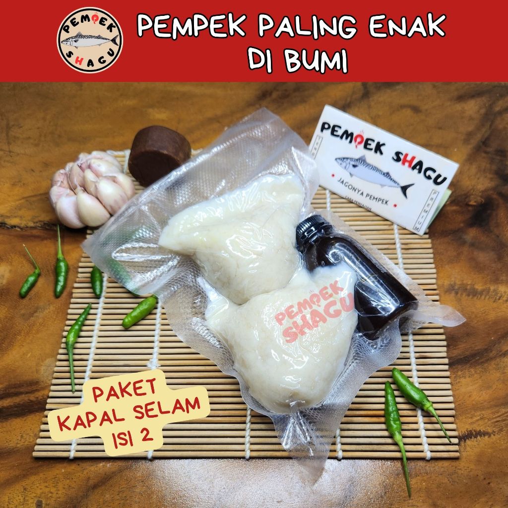 

PEMPEK KAPAL SELAM 2 PCS - PEMPEK IKAN TENGGIRI + CUKO