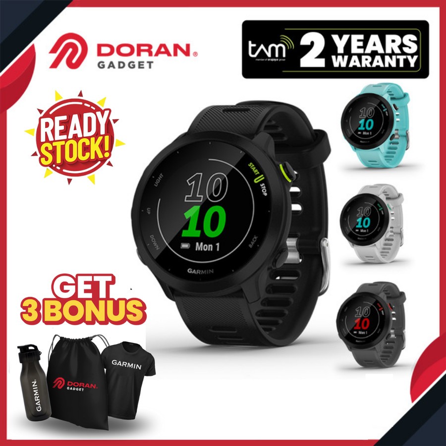 Garmin Forerunner 55 - Garmin FR 55 - Diameter 42mm - Jam Garmin - Garansi TAM 2 Tahun