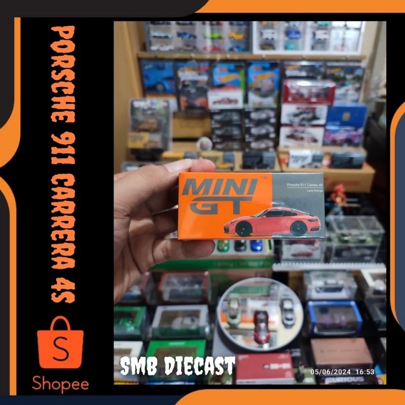 MINI GT PORSCHE CARRERA 911 4S LAVA ORANGE NO 371