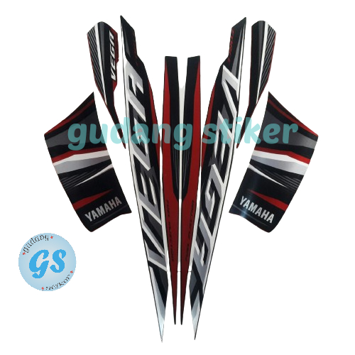 Striping stiker yamaha Vega force fi 2018 hitam merah