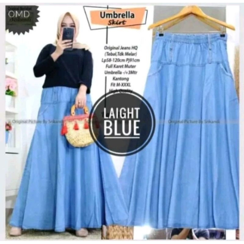 (COD bisa) Rok Jeans rawis | Rok jeans panjang | Rok Rawis Terbaru//2024//