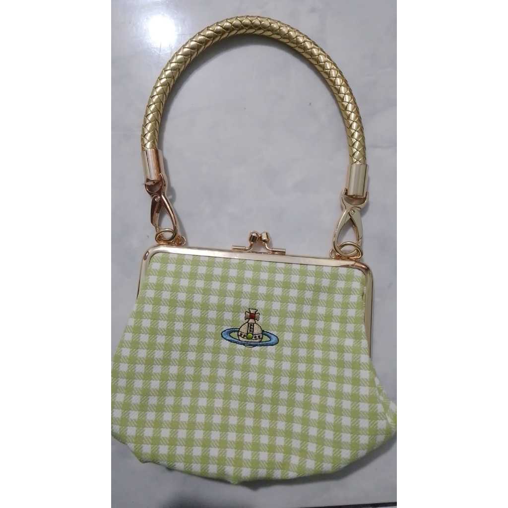 Tas mini Vivienne Westwood Genuine Leather pouch dompet brand luar lebar 20cm