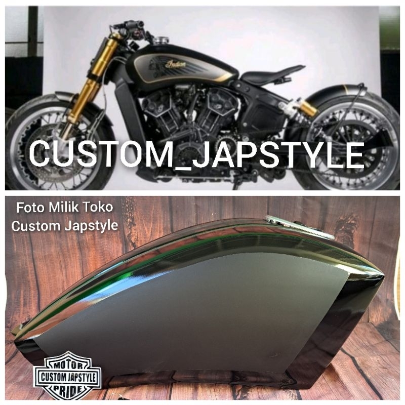 Tangki Custom Bobber Indian Bobber Tutup Ninja