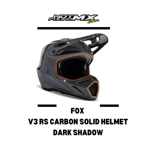 Fox V3RS Carbon Solid Helmet (Dark Shadow)