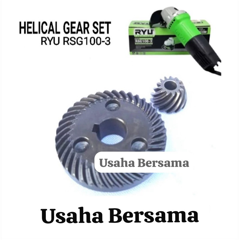 Sparepart Helical Gear RYU RSG 100-3 / RSG 100-4 / Ger Gir Gerinda RSG100-3 / RSG100-4 / Gigi Nanas 
