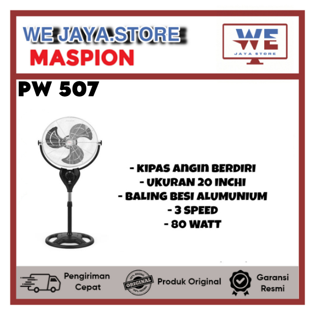 KIPAS ANGIN BERDIRI MASPION PW-507 BERDIRI/ PW501 DINDING