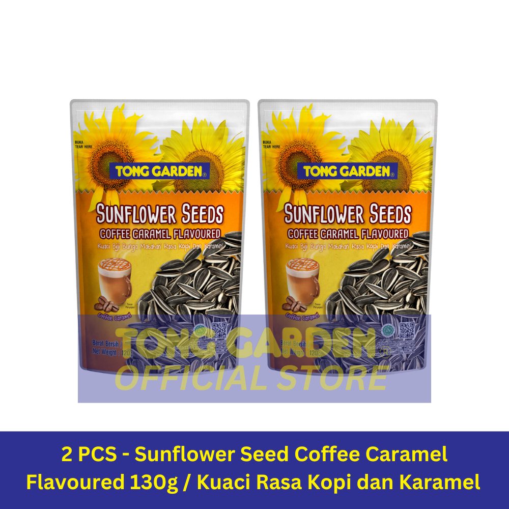 

2 PCS - Tong Garden Coffee Caramel Sunflower Seeds 120 g - Kuaci Rasa Kopi dan Karamel