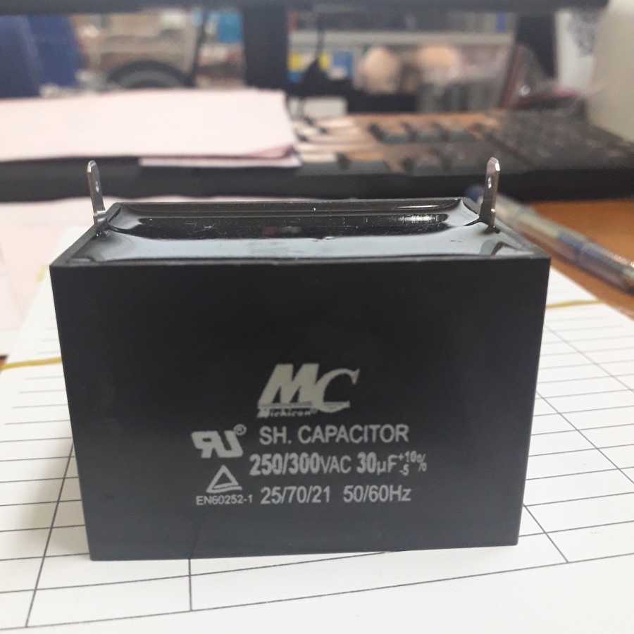 kapasitor 30uf 230/250 - 300 vac mc