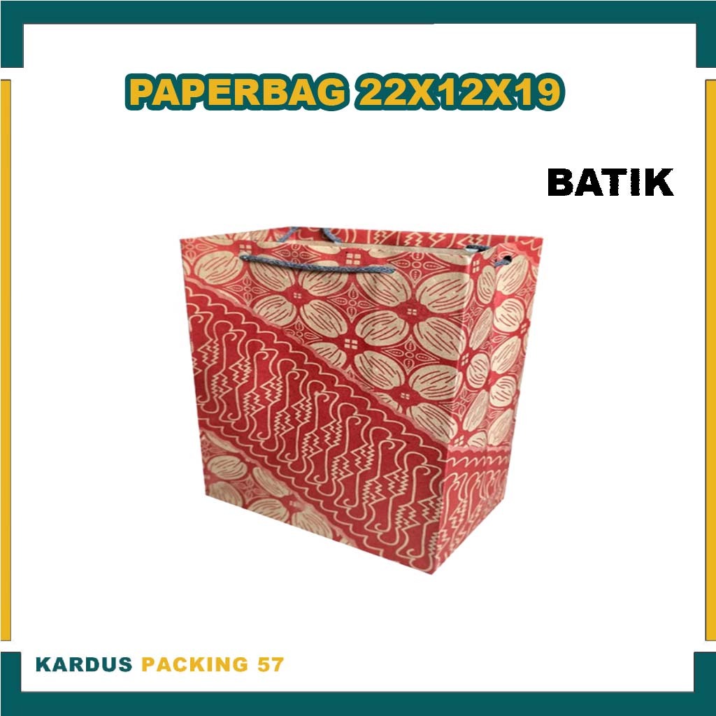 

Paper Bag 22x12x19 Cm (PAKET 12 PCS) / Tas Kertas / Tas Kado / Tas Souvenir