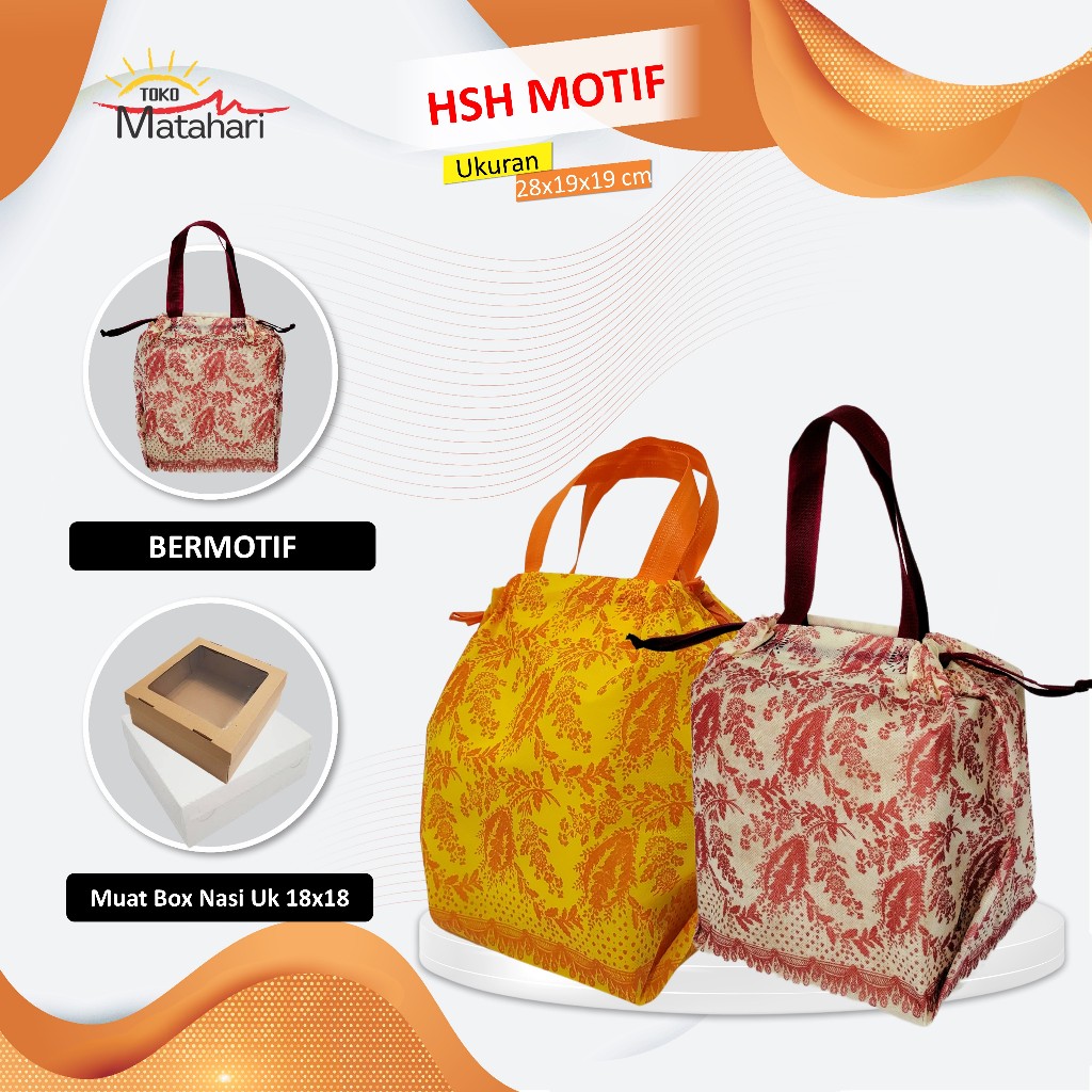 

[GROSIR] Tas Box Nasi Berkatan | Tas Hajatan | Goodie Bag Berkatan Motif Wulandari Uk. 28x19x19