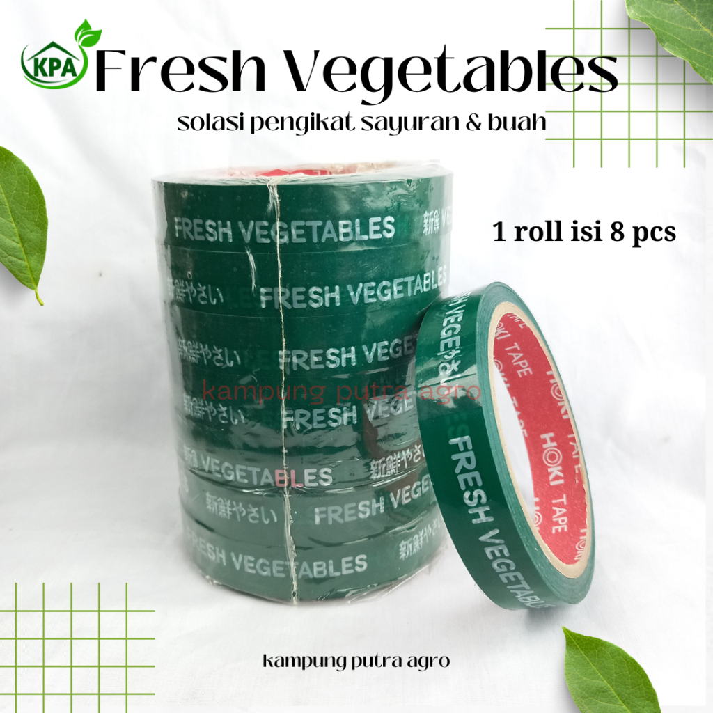 Selotip sayur fresh vegetable - Lakban Pengikat Sayur - LAKBAN SAYUR