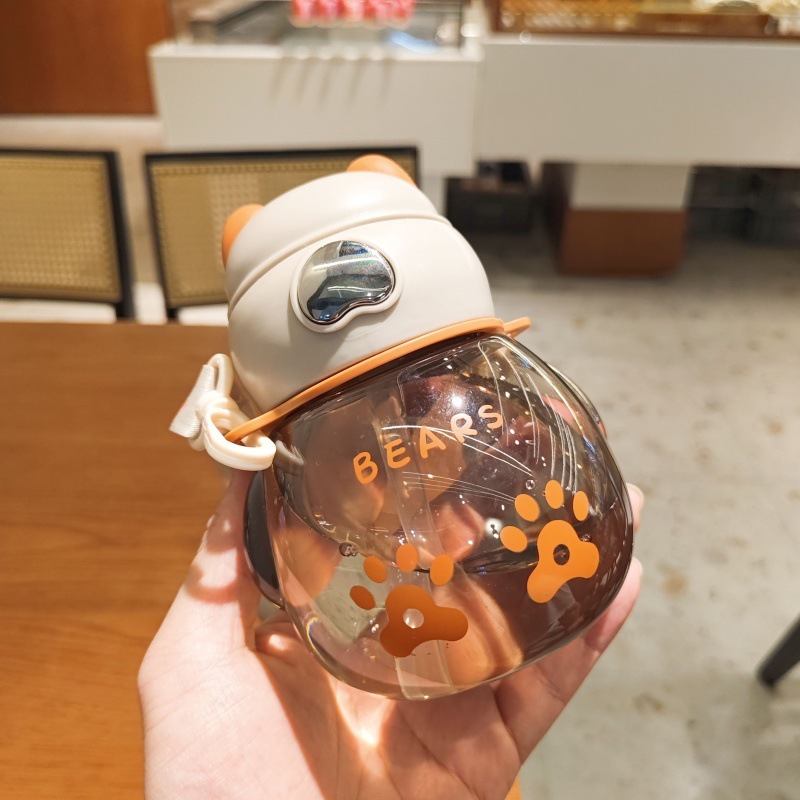 Botol Minum Anak Anti Tumpah Tali Panjang Model Mini Lucu Dan Unik 450ml