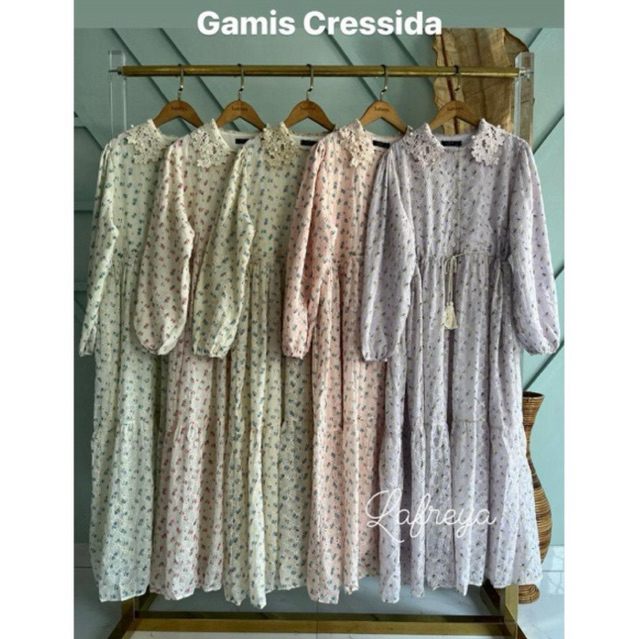 gamis cressida, dress lfy, Arsy dress, gamis bangkok, lafreya dress, gamis putih, white maxi, dress 