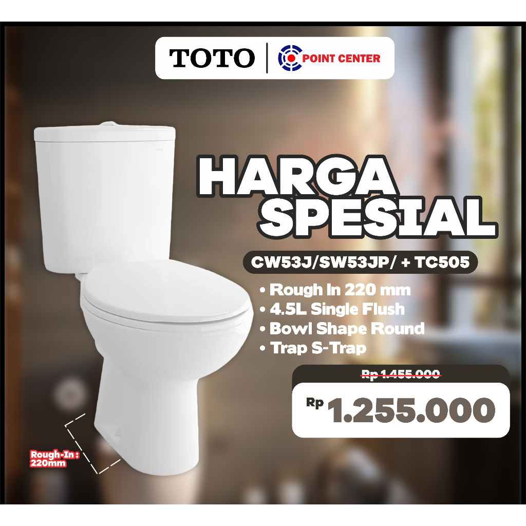 TERLARIS TOTO PROMO KLOSET DUDUK CW53 /SW53JP+TCD-01R