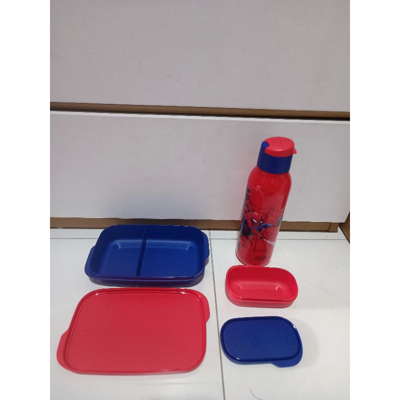 bekal makan set spiderman tupperware