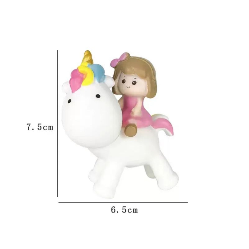 Topper Unicorn baby Gemoy girl hiasan kue ulang tahun