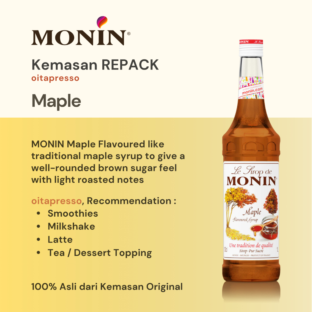 

REPACK - Monin Maple Syrup [100] g